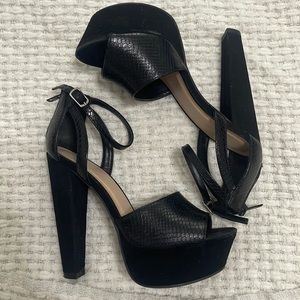 Elegant Black Platform Heels